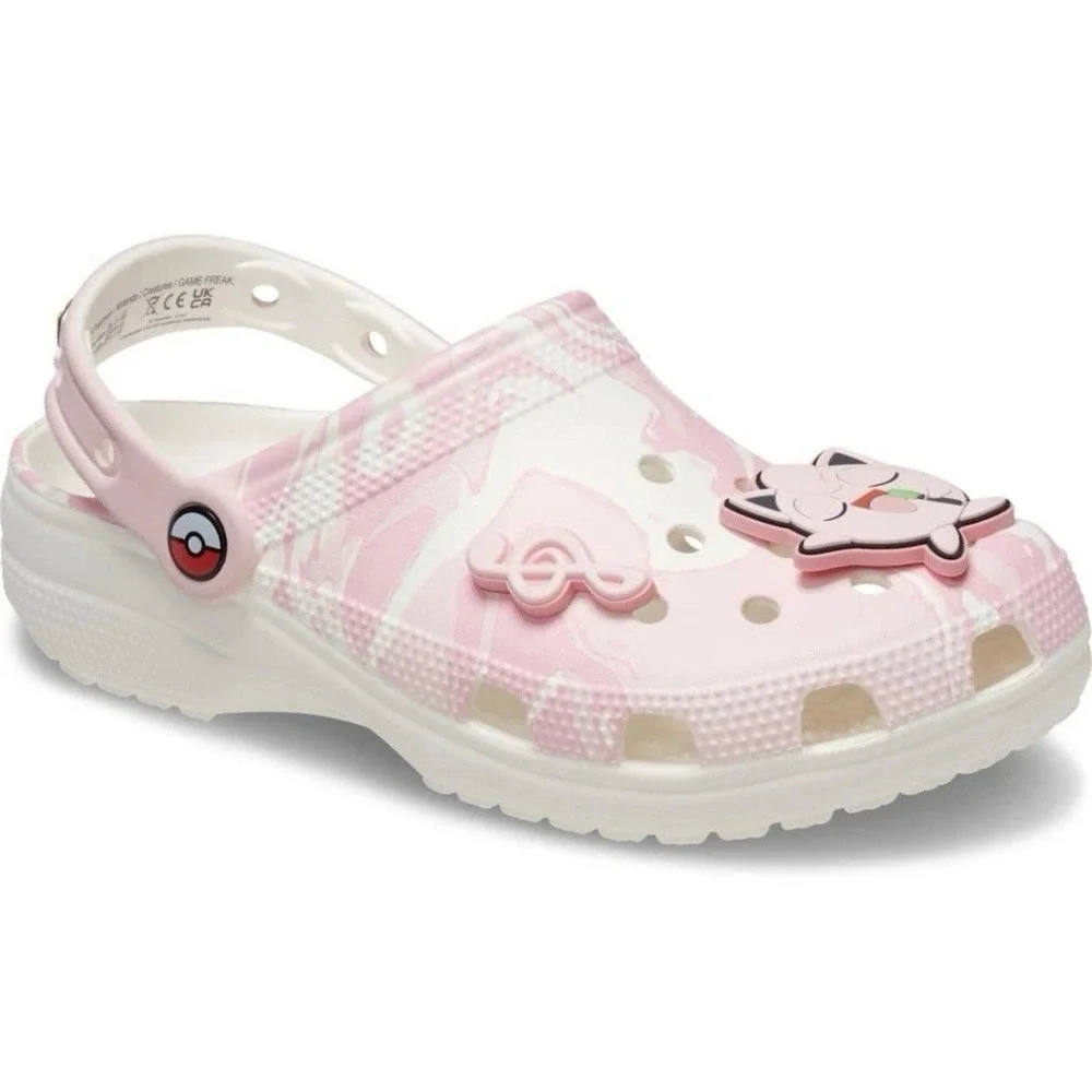 Crocs Pokemon Jigglypuff Classic Clogs Pink Light Up Mens‎ Size 10 W 12  NWB